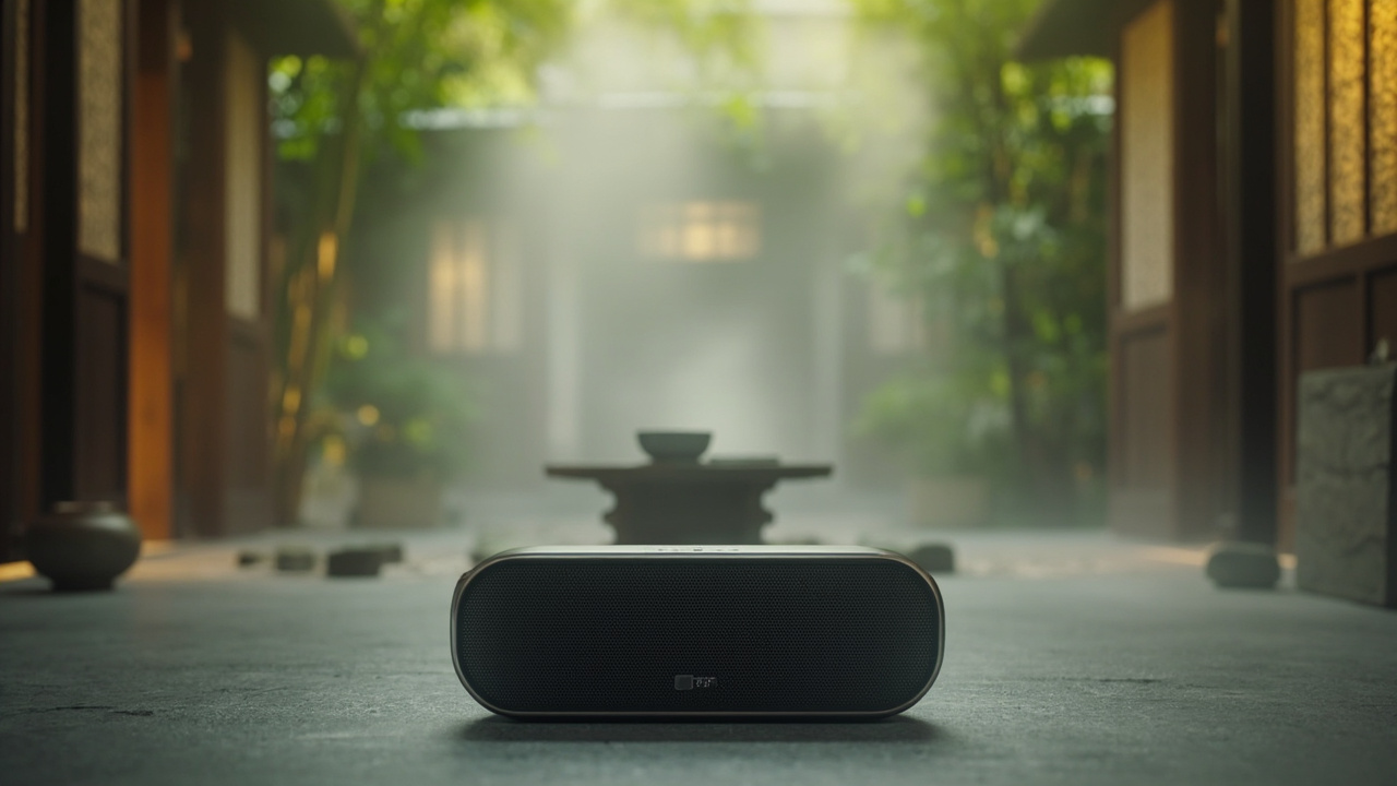 静独在竹林庭院与静奢建筑中的场景图，呈现更沉静的东方场域体验